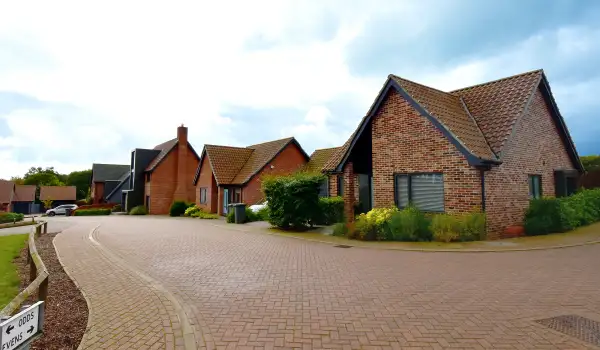 Residential site in Ufford, Suffolk fitted with Schueco aluminium windows and doors.
