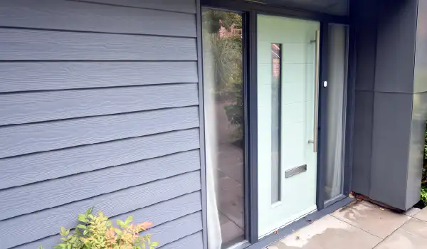 Kloeber engineered front door installed by Site Fix Fenestration Ltd, Ufford, Suffolk.